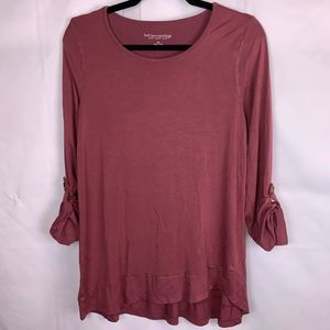 Soft Surroundings Roll-up Sleeve Top
